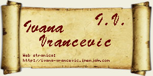 Ivana Vrančević vizit kartica